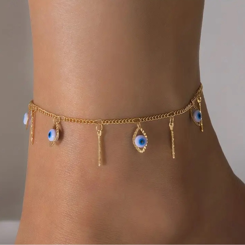 EVIL EYE 🧿 GOLD TONED ANKLET